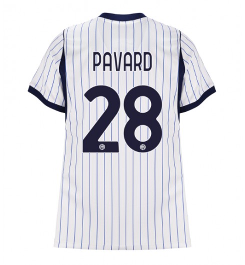 Inter Milan Benjamin Pavard #28 Vieraspaita Naisten 2026-27 Lyhythihainen Inter Milan Benjamin Pavard #28 Vieraspaita Naisten 2026-27 Lyhythihainen